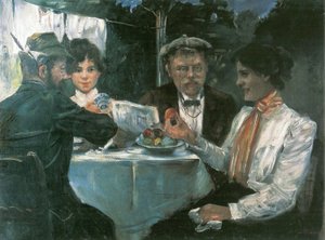 マックスハルベの庭で 作： Lovis Corinth